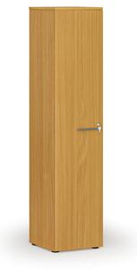 Úzka kancelárska skriňa PRIMO WOOD, 400 x 420 x 1781 mm, buk