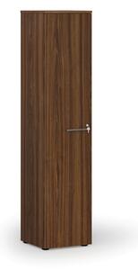 Úzka kancelárska skriňa PRIMO WOOD, 400 x 420 x 1781 mm, orech