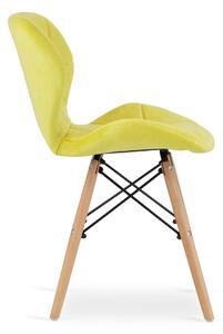 Žltá stolička LAGO VELVET