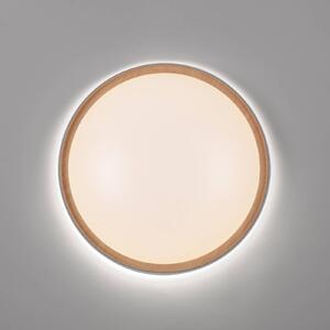 Paul Neuhaus Q-EMILIA stropné LED, sivá/drevo