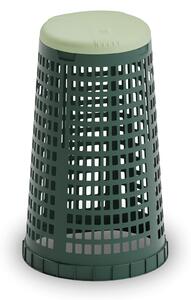 Plastový odpadkový kôš na 120 l vrecia, zelený, zelené veko
