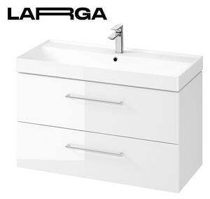 Cersanit Larga, kúpeľňová skrinka s umývadlom 100x45x65 cm, biela lesklá, S801-437