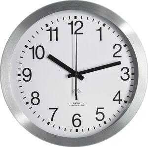 NÁSTENNÉ HODINY strieborná, biela 25 cm Ambia Home - Hodiny
