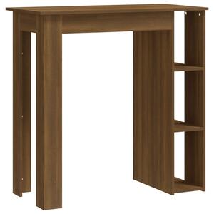 Barový stôl s poličkou hnedý dub 102x50x103,5 cm drevotrieska