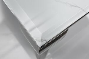 (2897) MODERNO TEMPO luxusný konferenčný stôl biely mramor 100 cm