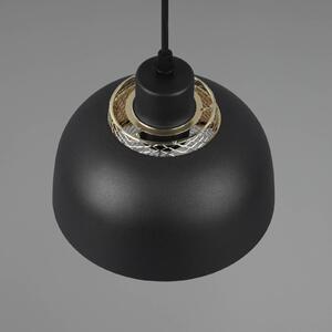 Závesné svietidlo Punch čierne/zlaté jedno svetlo Ø 18 cm