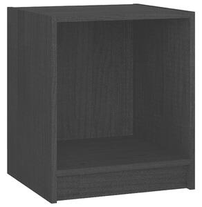 Nočný stolík čierny 35,5x33,5x41,5 cm borovicový masív