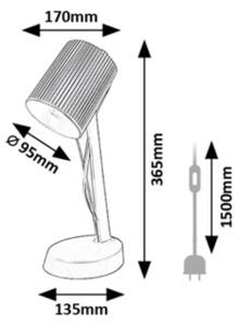 Rabalux 74089 - Stolná lampa SOLVET 1xE14/11W/230V béžová