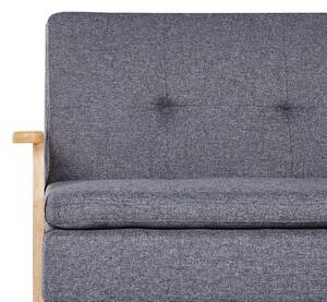 Sivá čalúnená pohovka 3-miestna funkcia na spanie Škandinávska obývacia izba