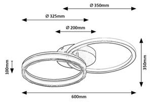 Rabalux 71479 - LED stmievateľné stropné svietidlo SERAPHIEL LED/38W/230V 3000-6500K 60x35 cm + diaľkový ovládač