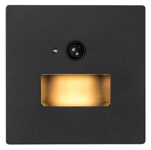 Rabalux 77197-LED Schodové svietidlo s pohybovým a súmrakovým senzorom LUNCA 1W/230V 3000/4500/6500K Čierna