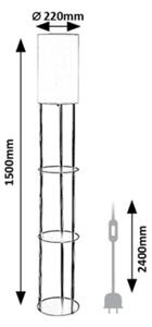 Rabalux 74106 - Stojacia lampa BRONN 1xE27/40W/230V čierna