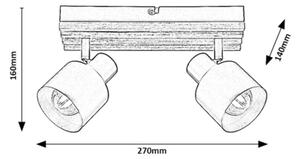 Rabalux 73421 - Bodové svietidlo NOXELLE 2xE14/10W/230V