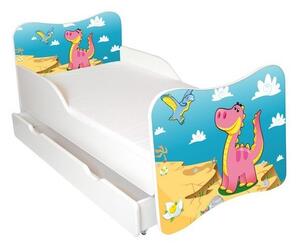 Amila Detská posteľ Dinosaurus 140x70 s matracom