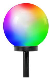 LED RGB solárna lampa SPHERE, LED 1,2 V, IP44, 200 mAh, priemer 20 cm