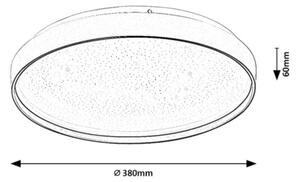 Rabalux 71449 - ZERAVA LED stmievateľné stropné svietidlo LED/34W/230V 3000-6500K pr. 38 cm + diaľkový ovládač