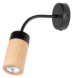 Nástenné LED svietidlo ANNICK, 1xLED 5W (súčasť balenia), drevené tienidlo, olejovaný dub, B