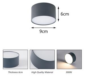 Brilagi - LED kúpeľňové stropné svietidlo FORIS LED/9W/230V pr. 9 cm antracit IP44