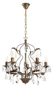 ONLI - Luster na reťazi TERESA 5xE14/6W/230V bronzová
