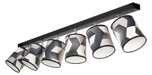 BRITOP Lighting Stropné svietidlo ESPACIO, 6xMax. 25W, viacfarebné textilné tienidlo, B