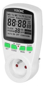 Digitálna časovacia zásuvka s LCD, 230V