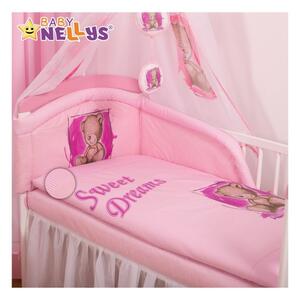 Baby Nellys Obliečky Sweet Dreams by Teddy - růžový