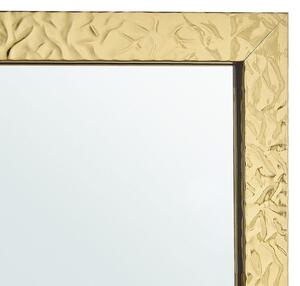Stojanové zrkadlo zlaté sklo syntetický materiál 40 x 140 cm so stojanom ozdobný rám s moderným dizajnom