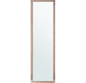 Stojanové zrkadlo medené sklo syntetický materiál 40 x 140 cm so stojanom ozdobný rám s moderným dizajnom