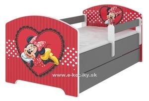 Baby Boo posteľ Disney Minnie Mouse srdce 140x70 cm