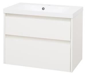 Mereo Opto, kúpeľňová skrinka s umývadlom z liateho mramoru 81 cm, biela, dub, biela/dub, čierna Opto, kúpeľňová skrinka s umývadlom z liateho mramor…