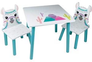 Detský stôl so stoličkami Alpaka