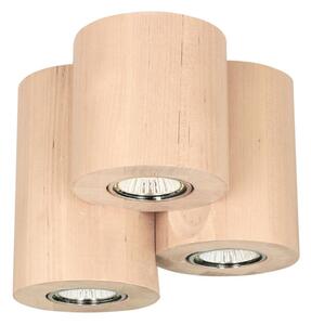 Spot-Light Wooddream Okrúhle stropné svietidlo vrátane 3xLED GU10 5W Brezová Materiál: Brezové drevo, Barva: Breza