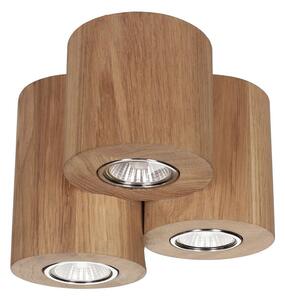 Spot-Light Okrúhle stropné svietidlo Wooddream vrátane 3xLED GU10 5W Oiled Oak Materiál: Dubové drevo, Barva: Olejovaný dub
