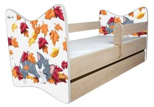Baby Boo Detská posteľ Junior Delux Kocúrik 140x70 cm s matracom