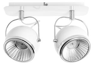 Spot-Light Stropné LED svietidlo BALL, 2xLED 6W (súčasť balenia), biele kovové tienidlo, W