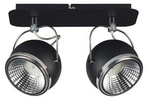 Stropné LED svietidlo BALL, 2xLED 6W (súčasť balenia), čierne kovové tienidlo, B
