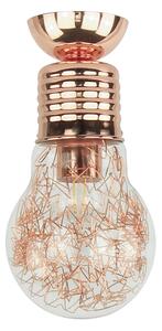BRITOP Lighting Stropné svietidlo BULB, 1x60W (súčasť balenia), medené telo svietidla s dekoračnou žiarovkou, C
