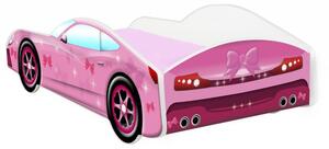 Amila Autoposteľ Cars ružová 140x70 cm s matracom