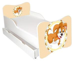 Amila Detská posteľ Psíček hnedý 160x80 s matracom