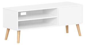 SKRINKA POD TV, biela, svetlohnedá, 120/49/40 cm MID.YOU - Online Only drobný nábytok, Online Only