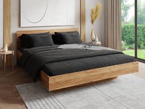 Levitujúca posteľ 160x200 z nábytkovej dosky, dub craft DM2