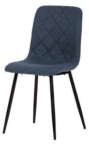 Autronic - Židle jídelní, modrá látka, nohy černý kov - CT-283 BLUE2