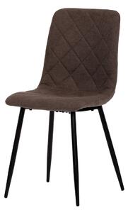 Autronic - Židle jídelní, hnědá látka, nohy černý kov - CT-283 BR2