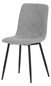 Autronic - Židle jídelní, stříbrná látka, nohy černý kov - CT-283 SIL2