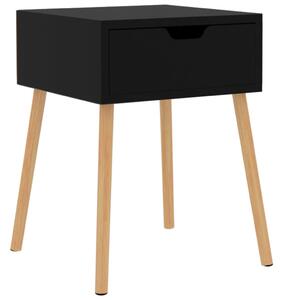 Nočný stolík lesklý lesklý čierny 40x40x56 cm drevotrieska