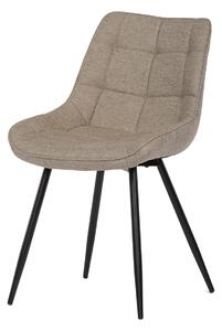 Autronic - Židle jídelní, krémová látka, nohy černý kov - CT-395 CRM2