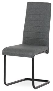 Autronic - Židle jídelní, šedá látka, černý kov - DCL-401 GREY2 AKCE