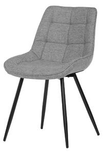 Autronic - Židle jídelní, stříbrná látka, nohy černý kov - CT-395 SIL2