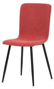 Autronic - Židle jídelní, červená látka, černý kov - DCL-964 RED2