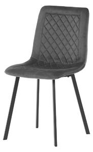Autronic - Židle jídelní, šedý samet, kov černý mat - DCL-973 GREY4
